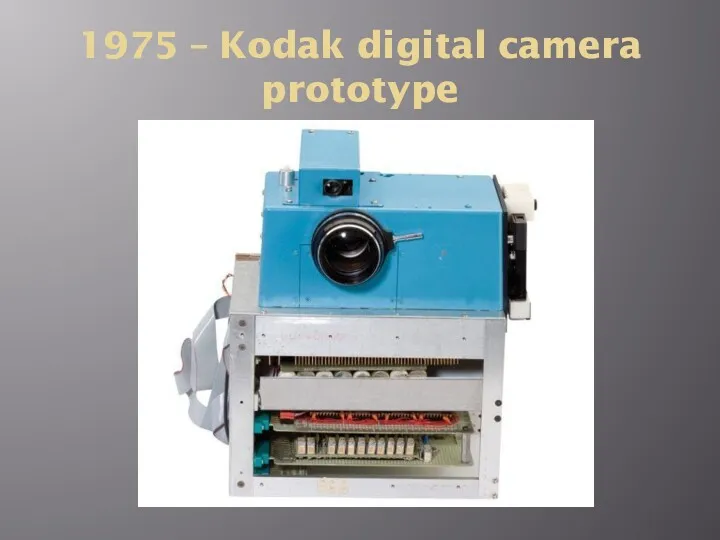 1975 – Kodak digital camera prototype