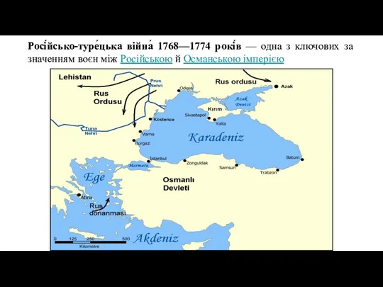 Росі́йсько-туре́цька війна́ 1768—1774 рокі́в — одна з ключових за значенням воєн між Російською й Османською імперією