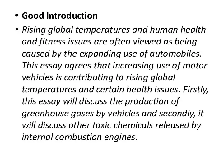 Good Introduction Rising global temperatures and human health and fitness