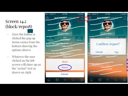 Username (Full Name) Username (Full Name) Screen 14.2 (block/report) Once