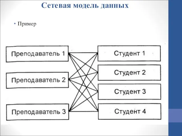 Сетевая модель данных Пример