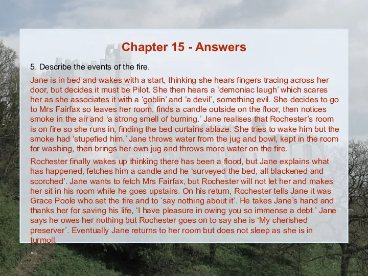 Chapter 15 - Answers 5. Describe the events of the