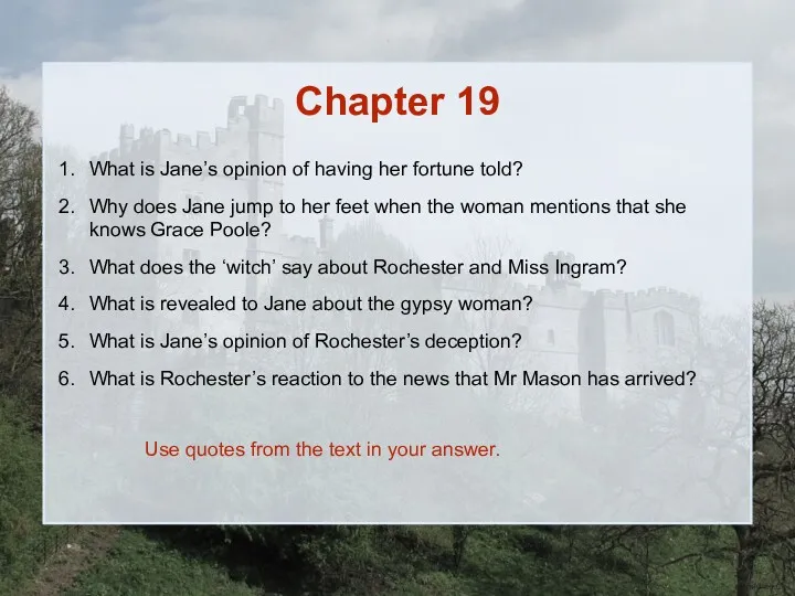 Chapter 19 What is Jane’s opinion of having her fortune