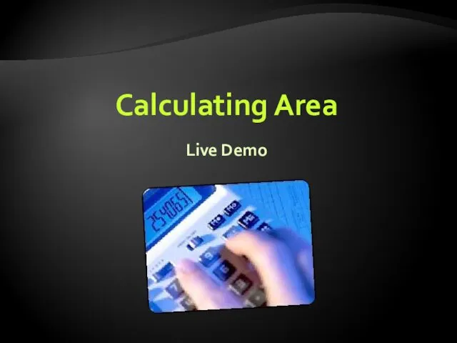 Calculating Area Live Demo