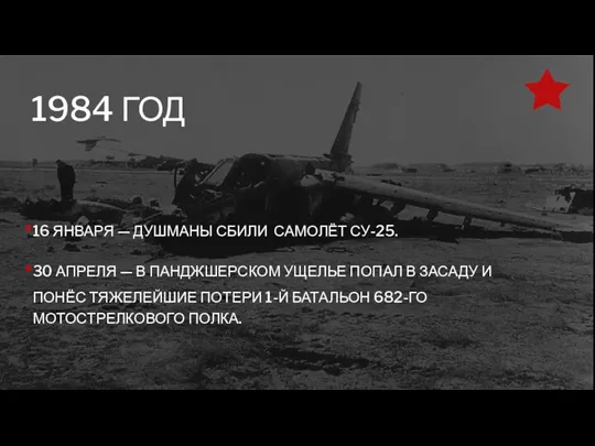 1984 ГОД 16 ЯНВАРЯ — ДУШМАНЫ СБИЛИ САМОЛЁТ СУ-25. 30