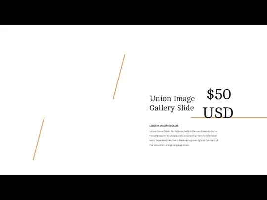 Union Image Gallery Slide Lorem Ipsum Dolor Far far away,