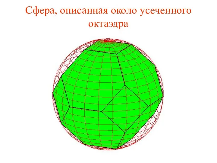 Сфера, описанная около усеченного октаэдра
