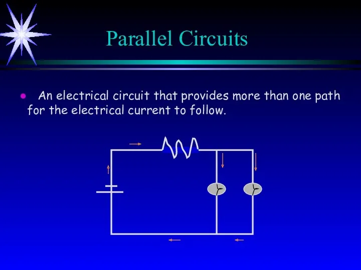Parallel Circuits An electrical circuit that provides more than one path for the