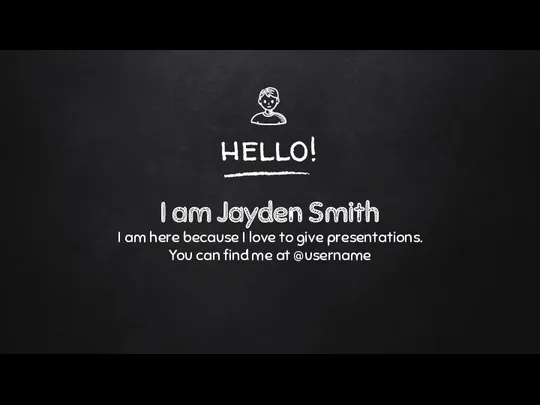 hello! I am Jayden Smith I am here because I love to give