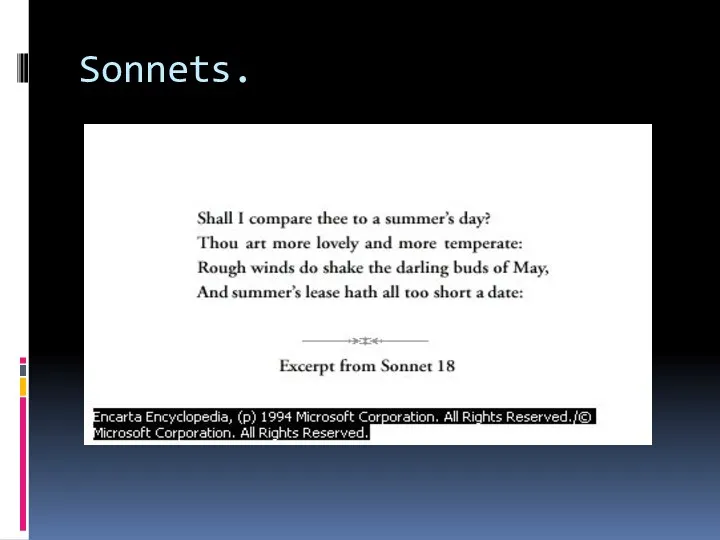 Sonnets.