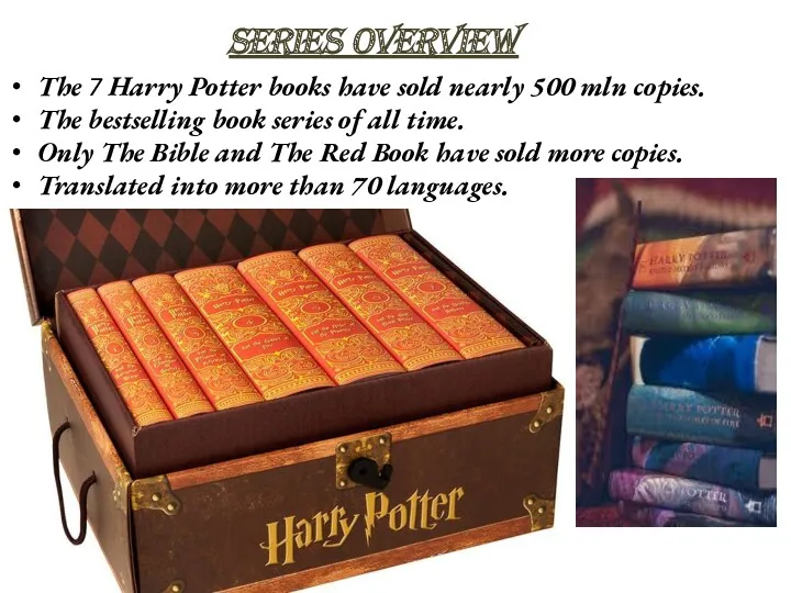 The 7 Harry Potter books have sold nearly 500 mln