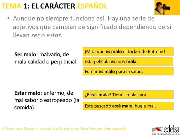 TEMA 1: EL CARÁCTER ESPAÑOL Aunque no siempre funciona así.