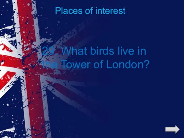 29. What birds live in the Tower of London? Places of interest