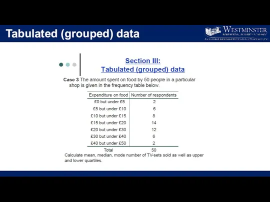 Tabulated (grouped) data