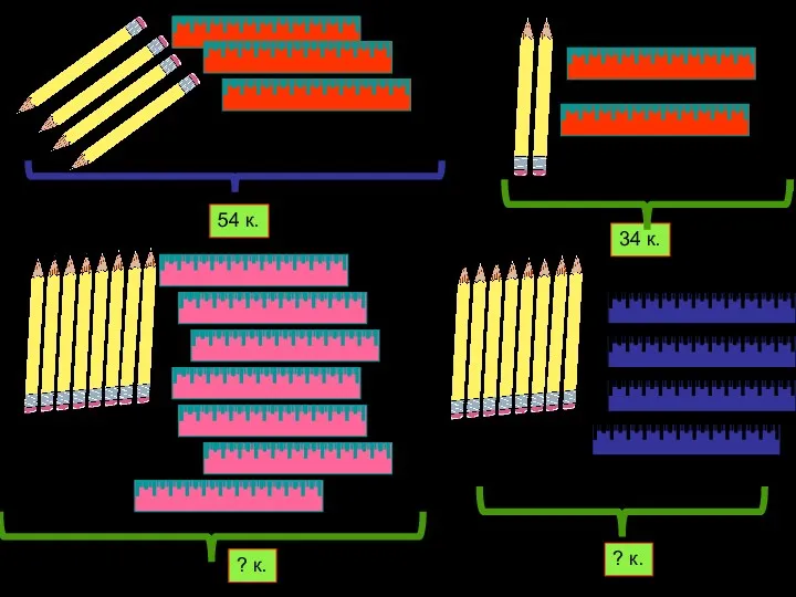 54 к. 34 к. ? к. ? к.