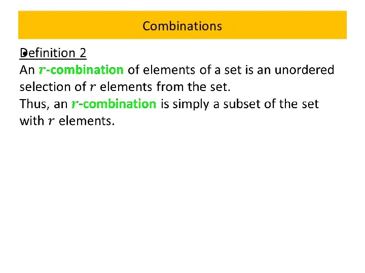 Combinations