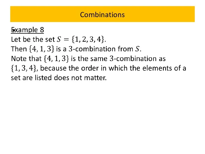 Combinations