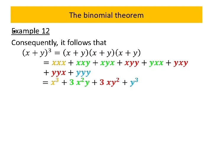 The binomial theorem