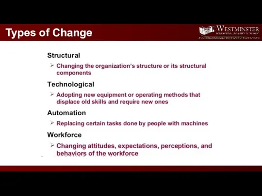 Types of Change