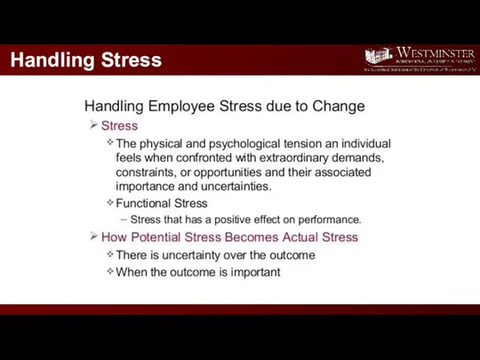 Handling Stress