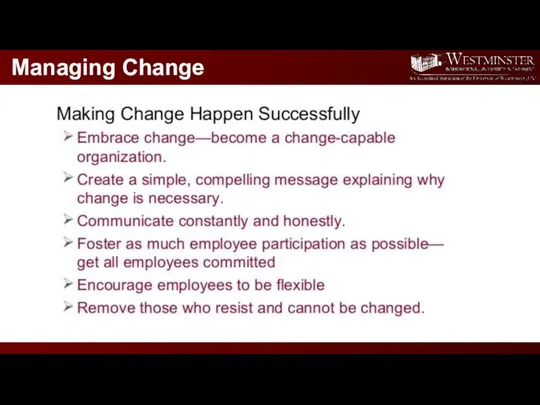 Managing Change