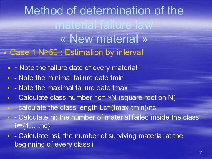 Method of determination of the material failure law « New