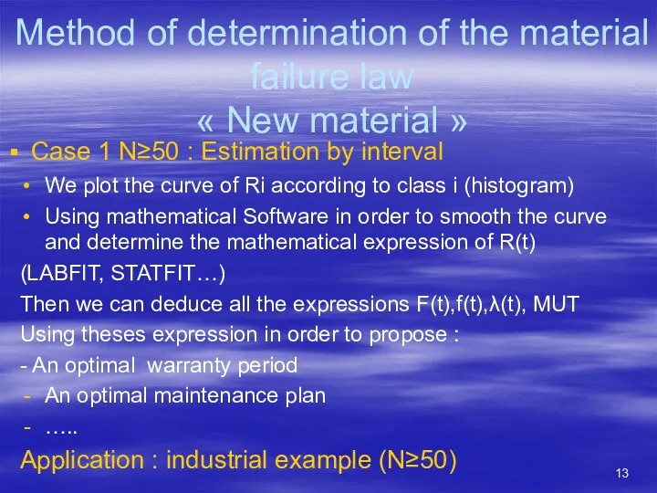 Method of determination of the material failure law « New