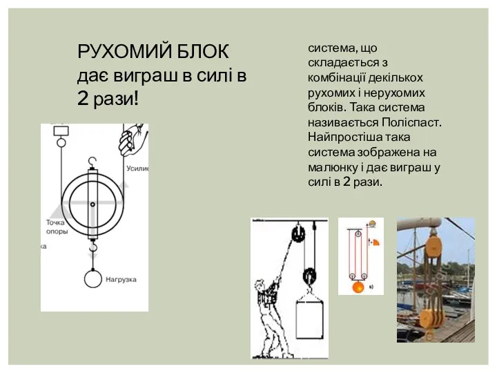 РУХОМИЙ БЛОК дає виграш в силі в 2 рази! система,