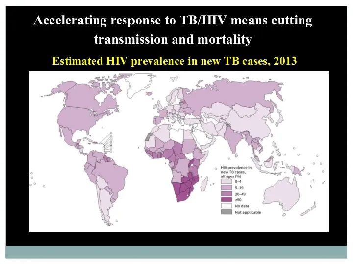 Accelerating response to TB/HIV means cutting transmission and mortality Estimated