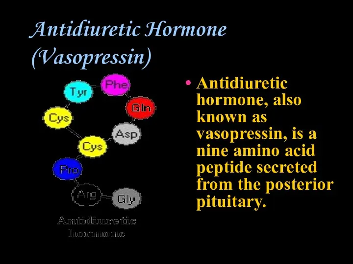 Antidiuretic Hormone (Vasopressin) Antidiuretic hormone, also known as vasopressin, is