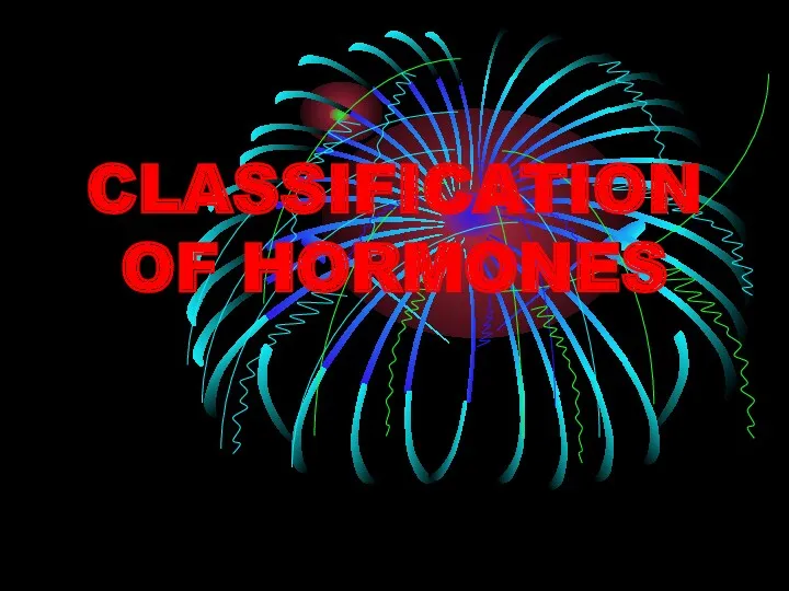CLASSIFICATION OF HORMONES