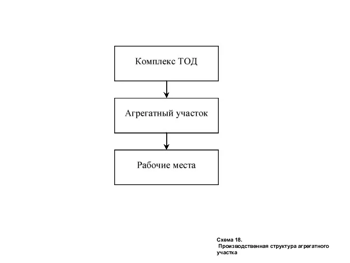 Схема 18. Производственная структура агрегатного участка