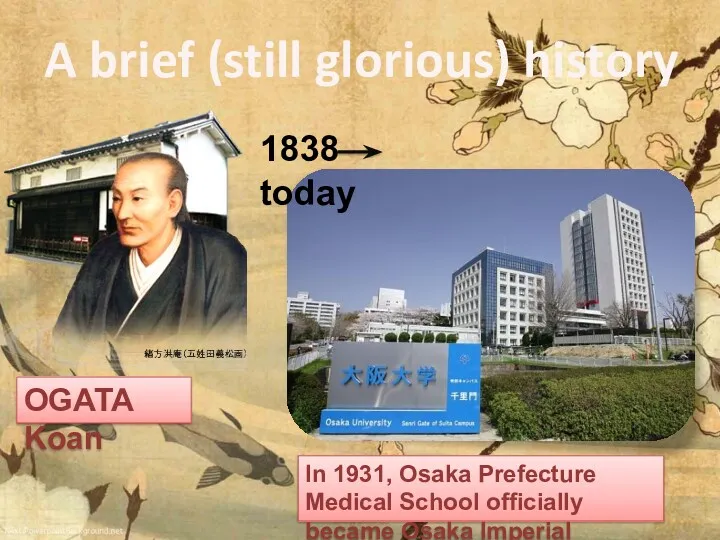 A brief (still glorious) history 1838 today OGATA Koan In