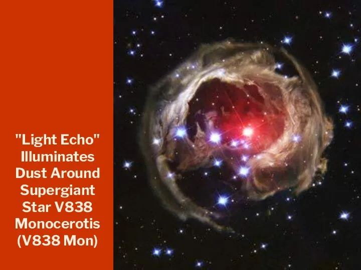 "Light Echo" Illuminates Dust Around Supergiant Star V838 Monocerotis (V838 Mon)