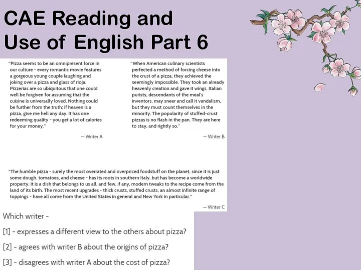 CAE Reading and Use of English Part 6