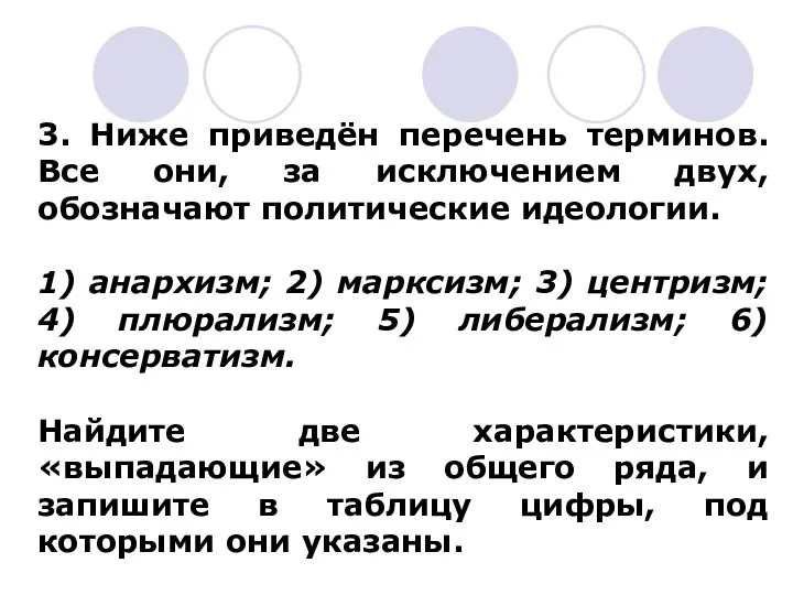 3. Ниже приведён перечень терминов. Все они, за исключением двух,