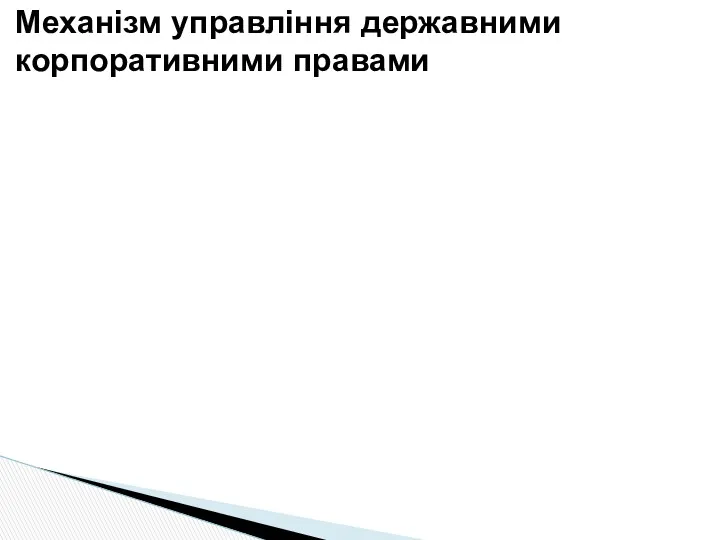 Механізм управління державними корпоративними правами