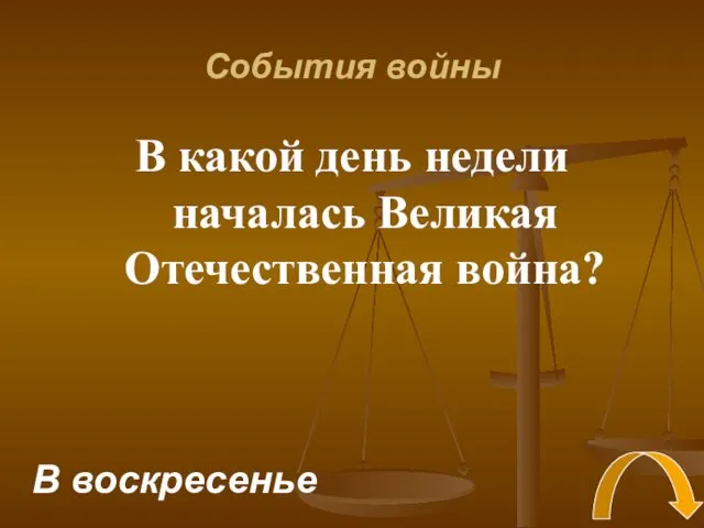 События войны В какой день недели началась Великая Отечественная война? В воскресенье