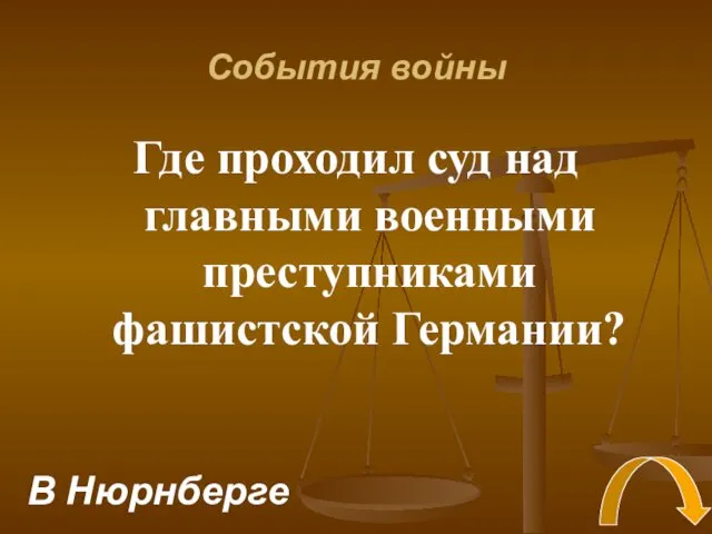 События войны Где проходил суд над главными военными преступниками фашистской Германии? В Нюрнберге