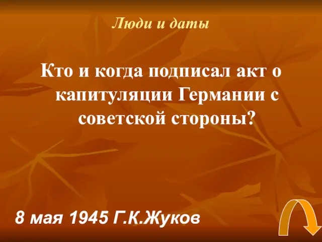 Люди и даты Кто и когда подписал акт о капитуляции