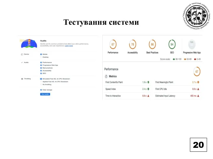 Тестування системи 20