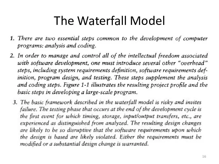 The Waterfall Model