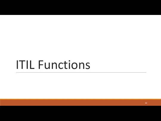 ITIL Functions