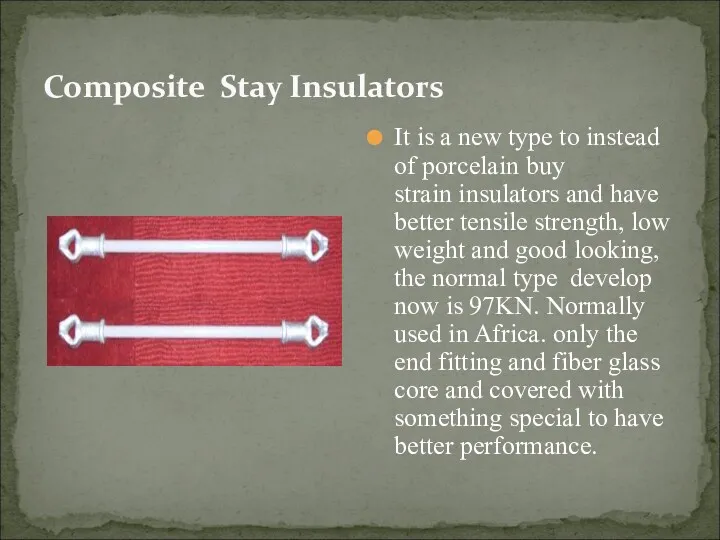 Composite Stay Insulators It is a new type to instead of porcelain buy