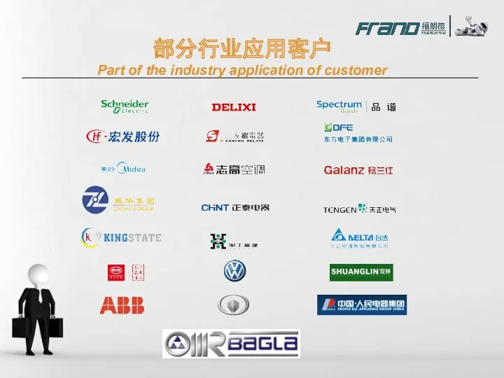 部分行业应用客户 Part of the industry application of customer