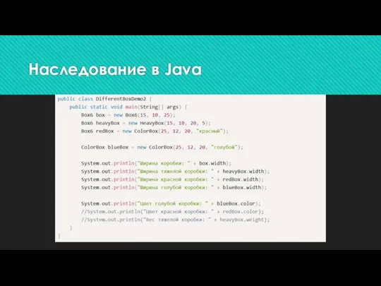 Наследование в Java