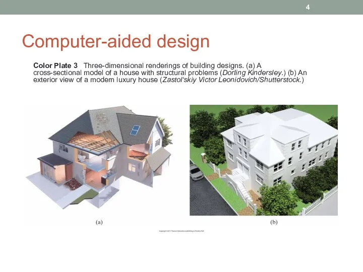 Computer-aided design Color Plate 3 Three-dimensional renderings of building designs.