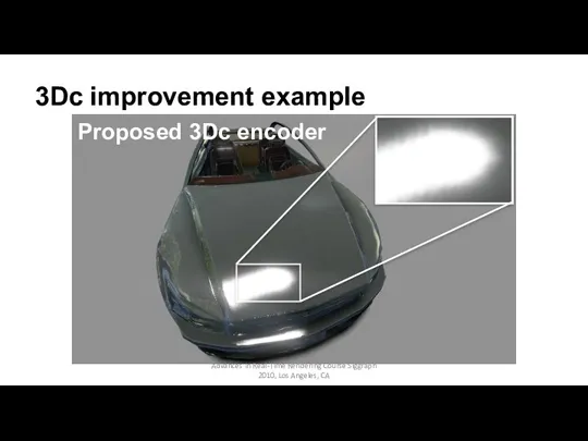 3Dc improvement example Proposed 3Dc encoder Advances in Real-Time Rendering Course Siggraph 2010, Los Angeles, CA