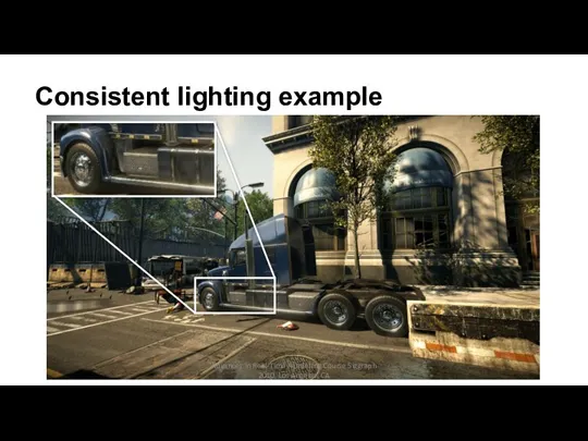 Consistent lighting example Advances in Real-Time Rendering Course Siggraph 2010, Los Angeles, CA