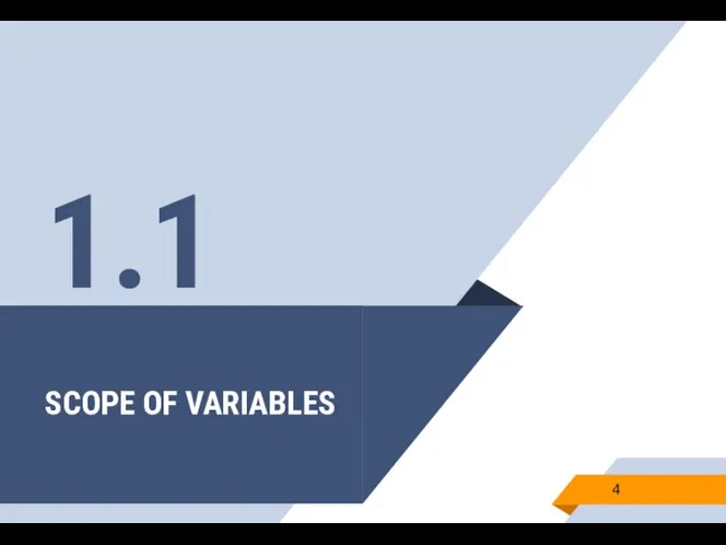 SCOPE OF VARIABLES 1.1